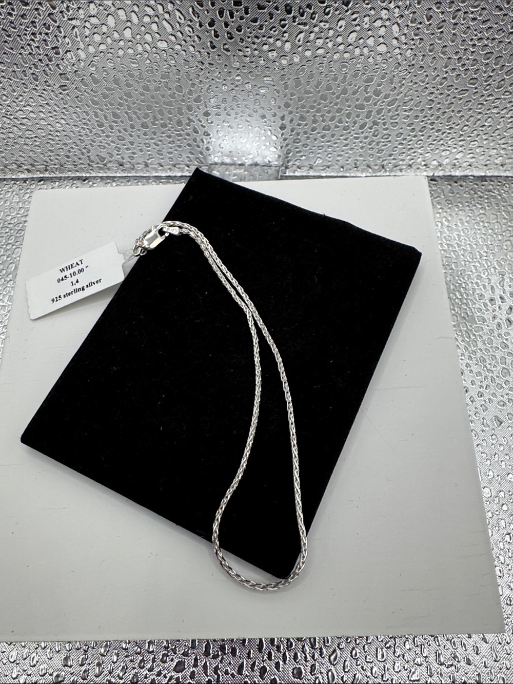 Sterling Wheat Chain Necklace - Silver